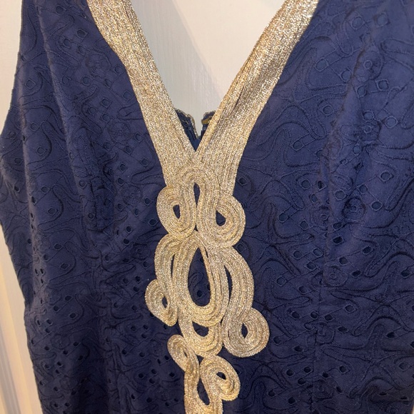 Lilly Pulitzer navy embroidered dress - Picture 4 of 4